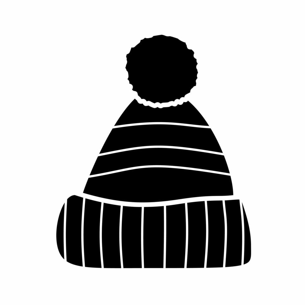 plantilla de ilustración de icono de sombrero de invierno. vector de acciones