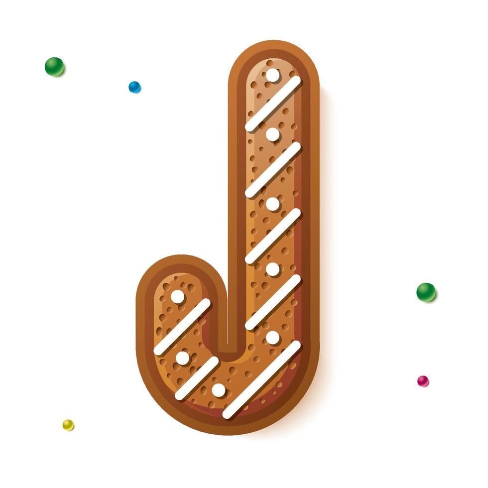 bastones de caramelo de pan de jengibre aislados en blanco. galleta de navidad vector