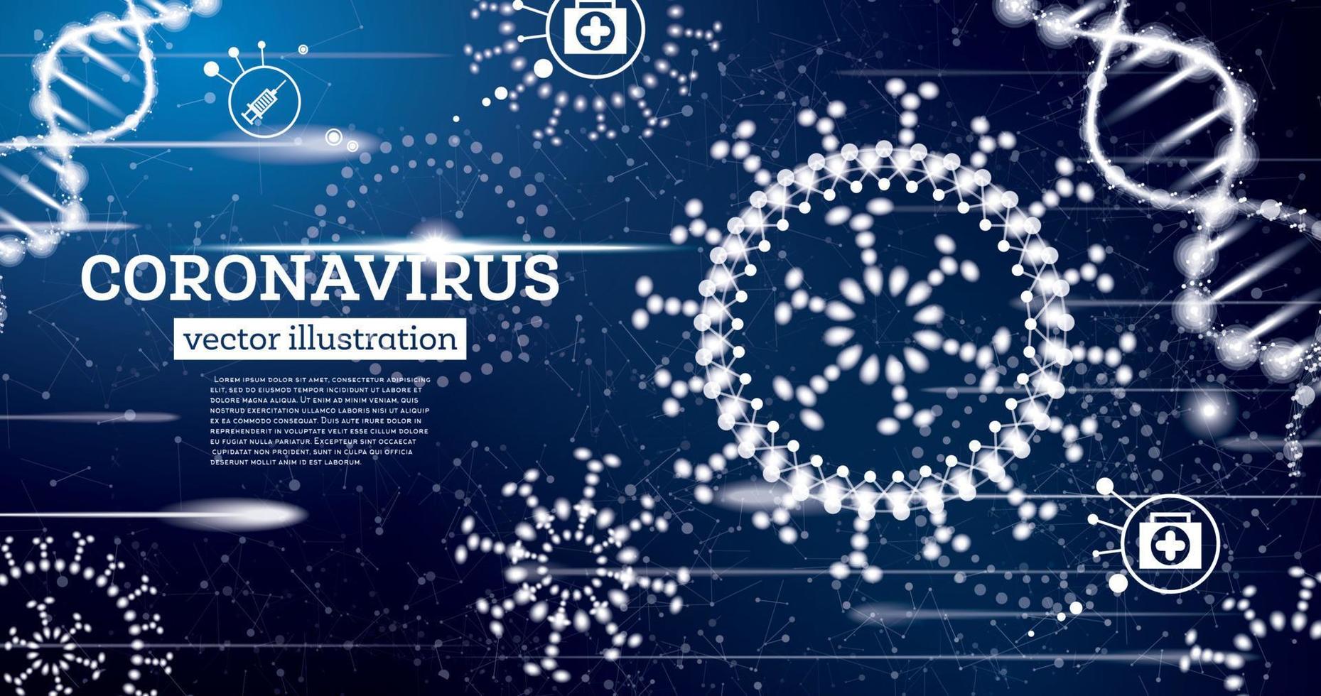 Coronavirus Influenza. Medical Concept. vector