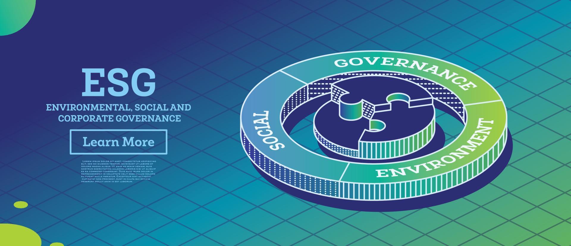esg concepto de ambiental, social y de gobernanza. elemento infográfico. vector