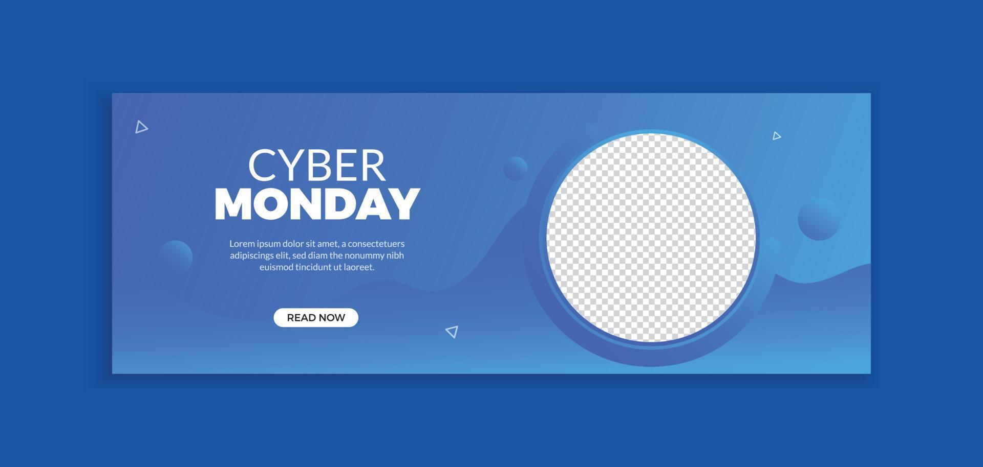 Cyber monday sale cover and banner template vector