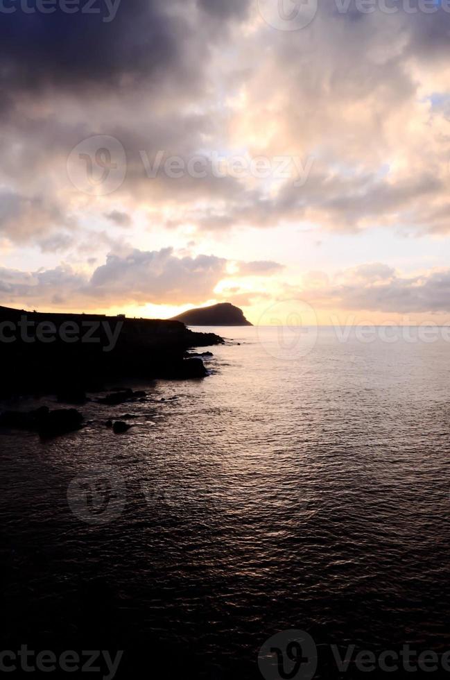 vista escénica del atardecer foto