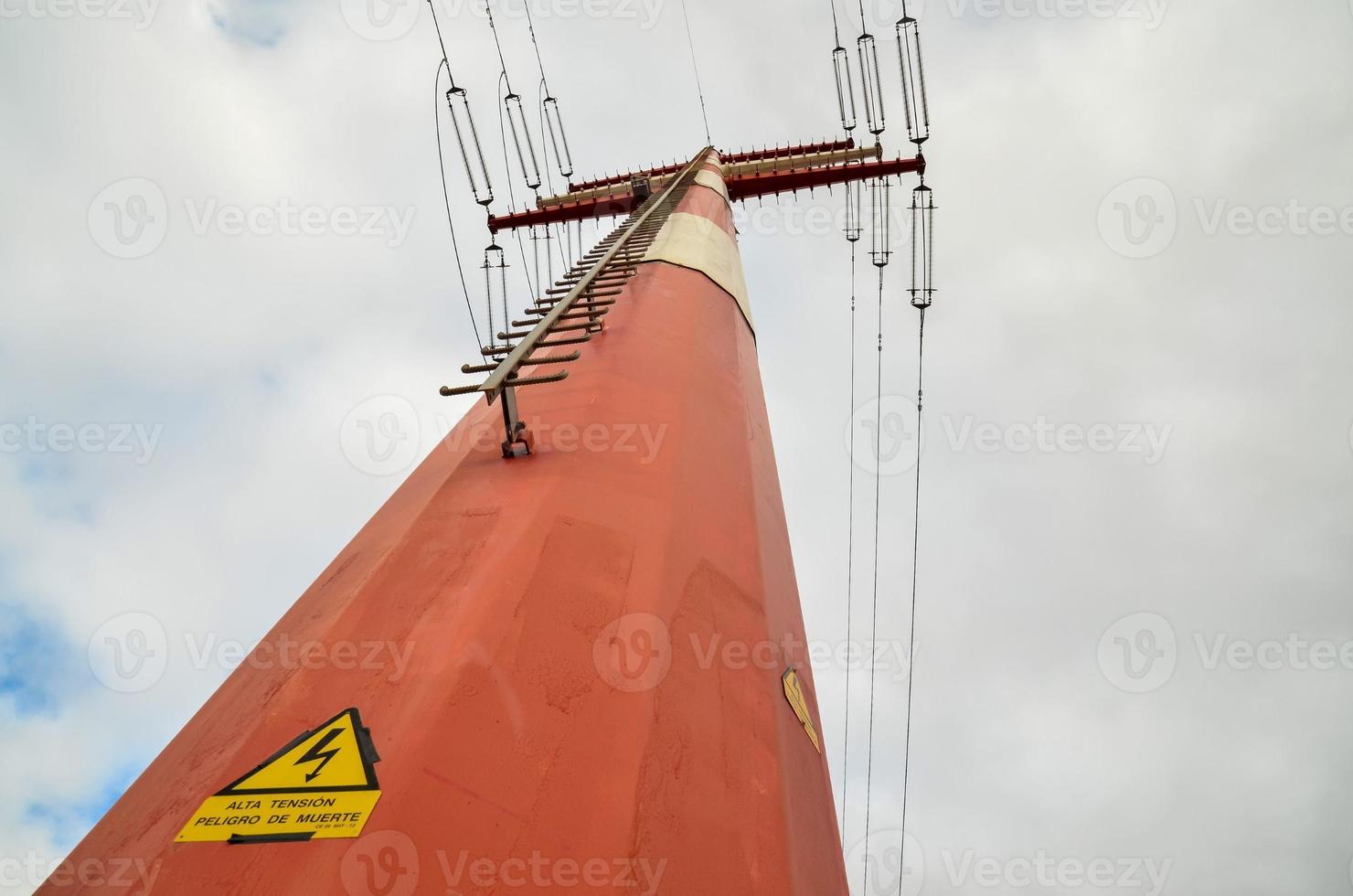 vista de poste eléctrico foto