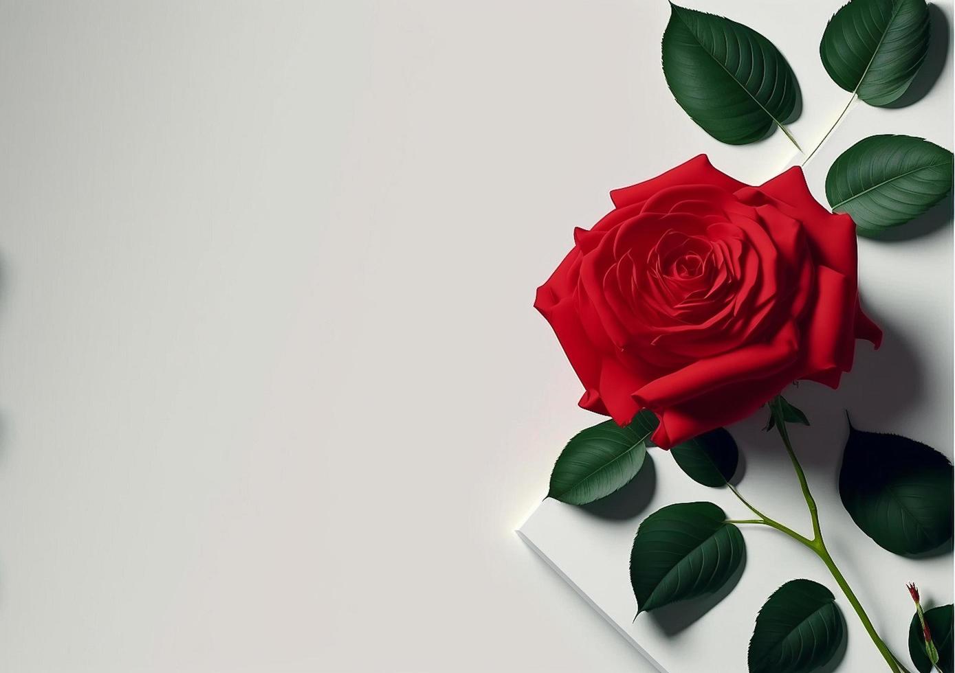 diseño de fondo de rosas rojas para texto, mensaje, citas, día de san valentín. foto