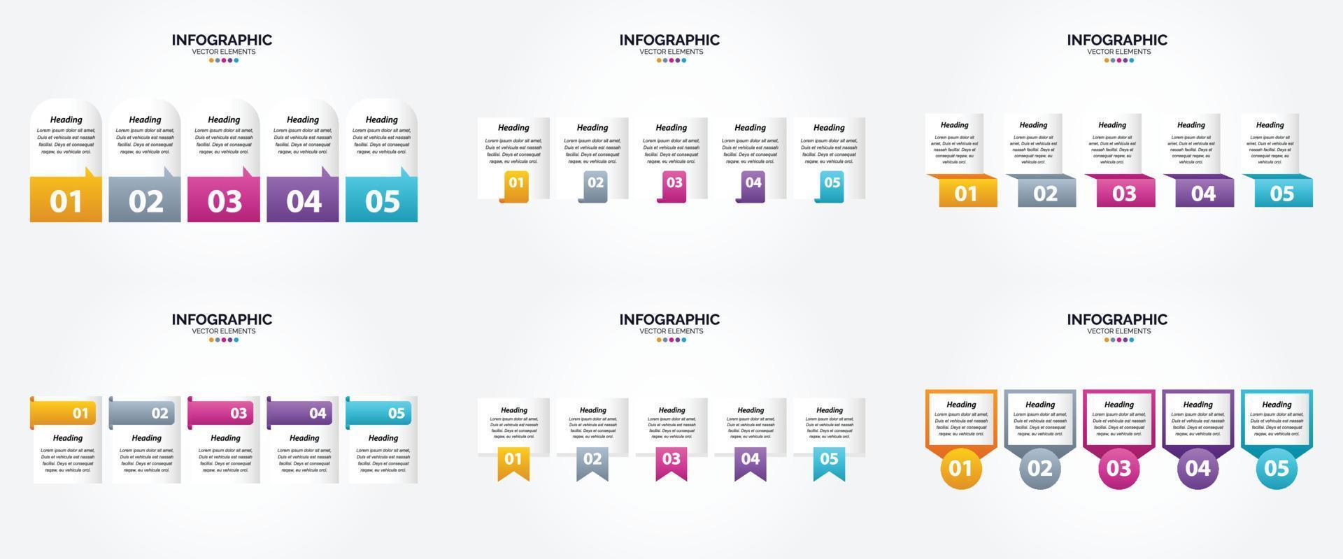 este conjunto de infografías vectoriales es excelente para publicitar su negocio en folletos. volantes y revistas. vector