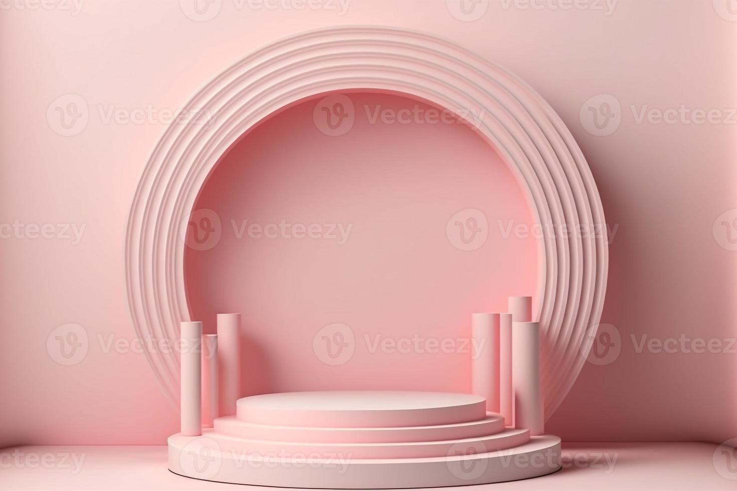 podio rosa 3d foto