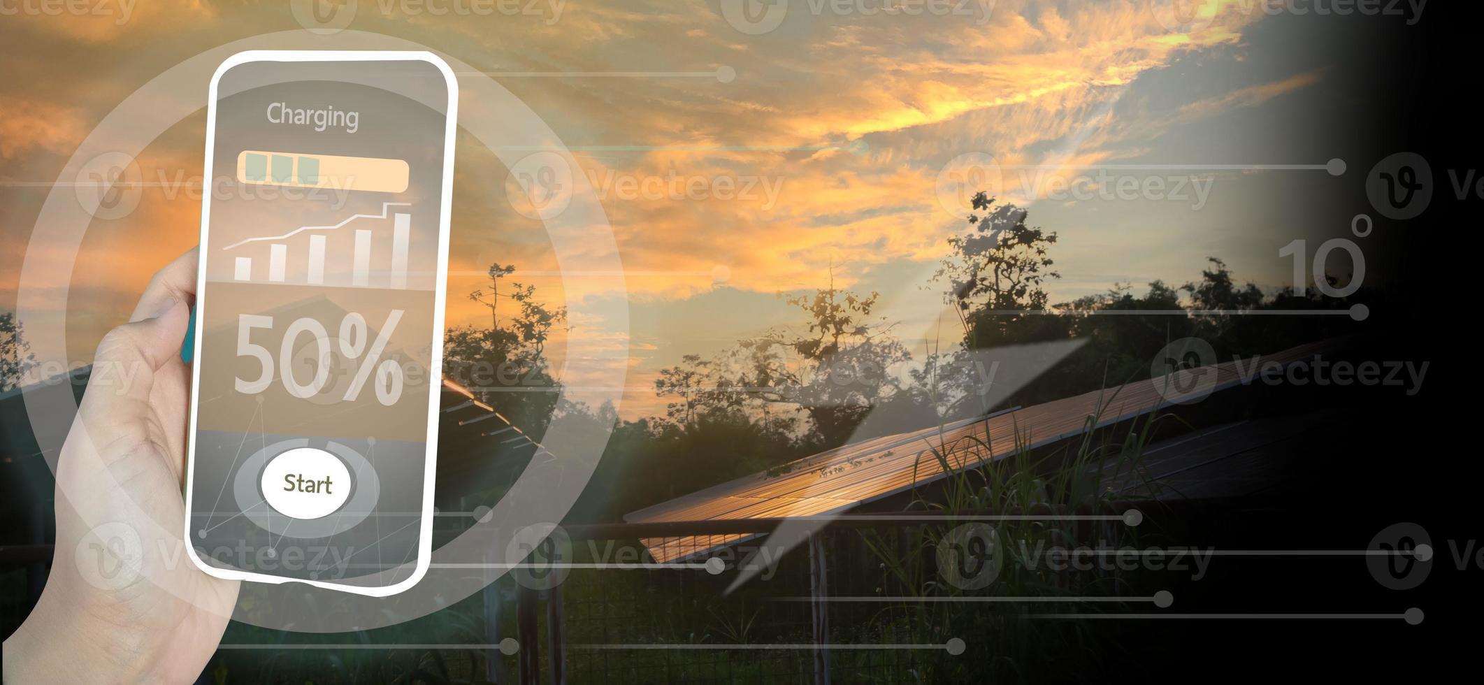 IOT system that uses mobile devices to control every device in daily life. photo