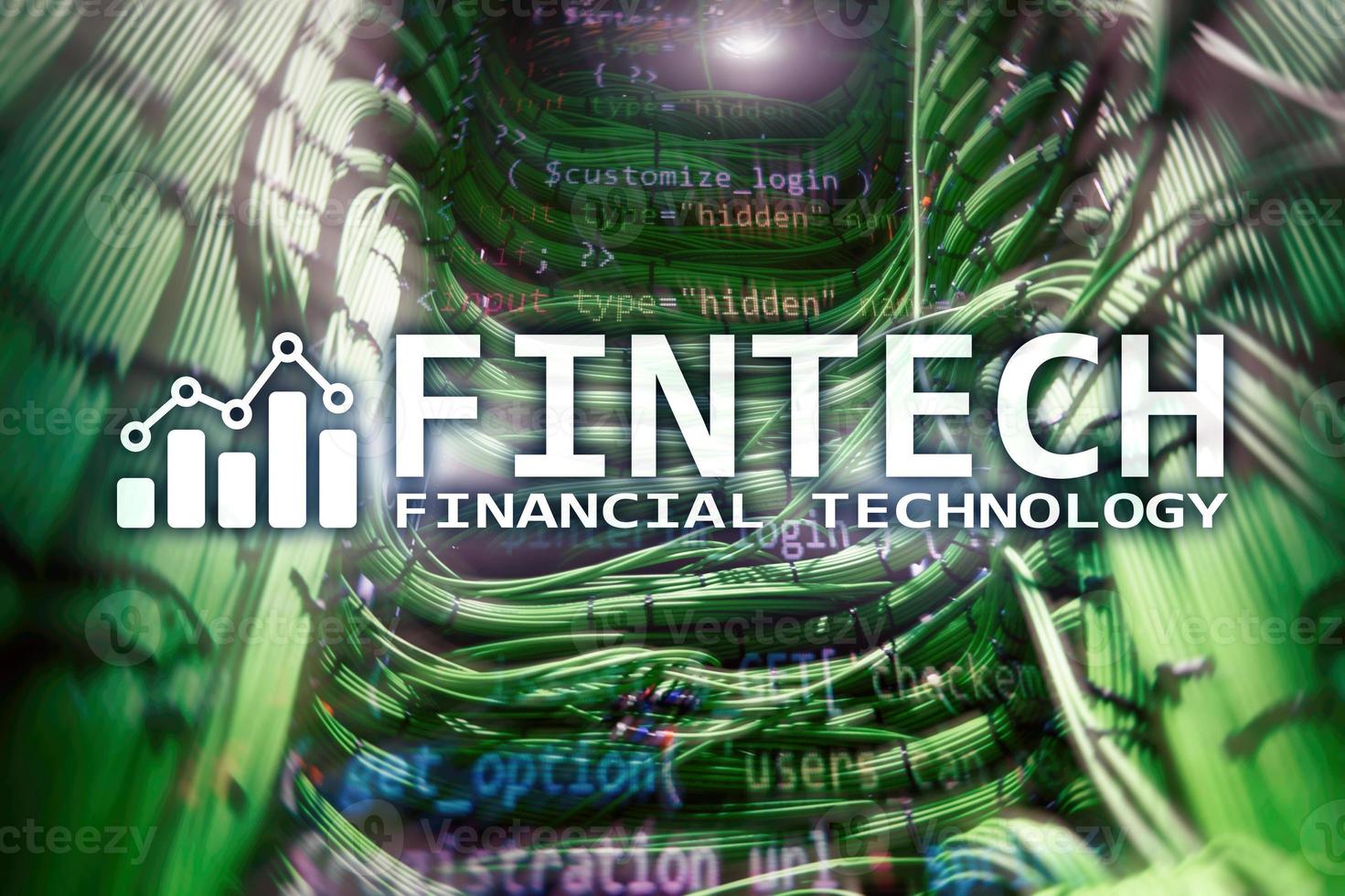 Fintech - Financial technology. Business solution and software development. photo