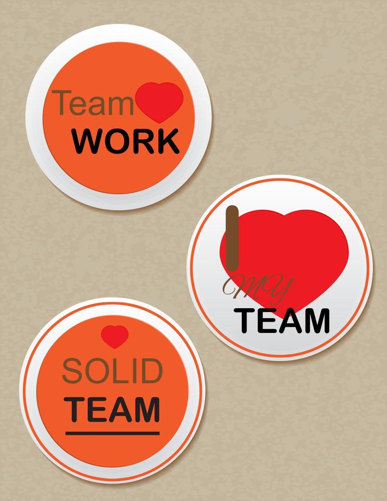 team work icons sign badge vector