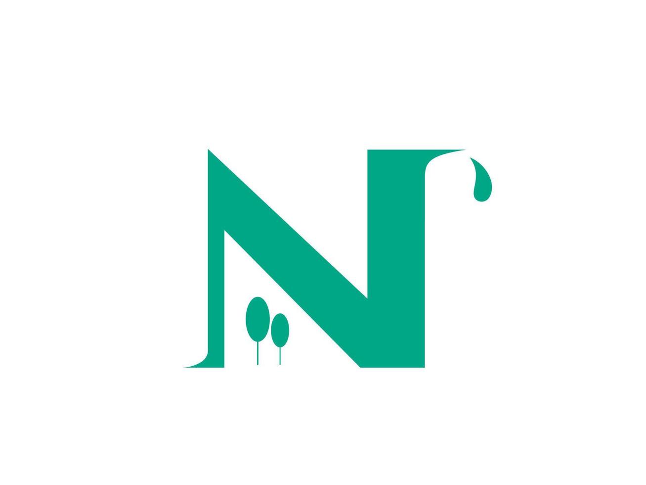 nature logo vector illustration flat design