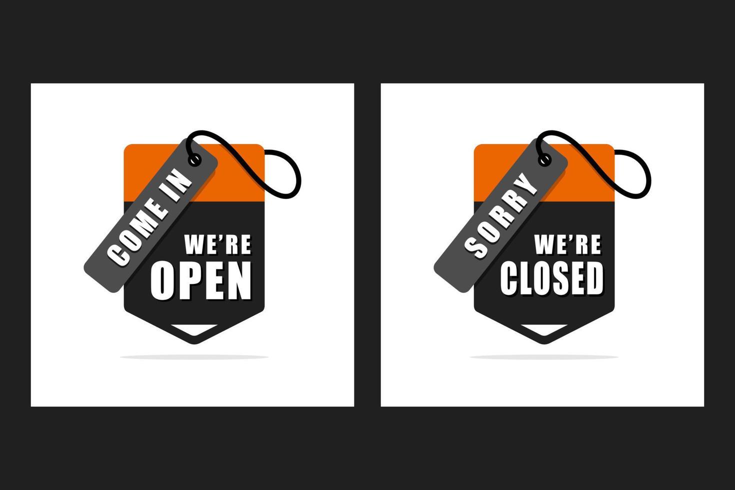 Open and closed signs store label information vector