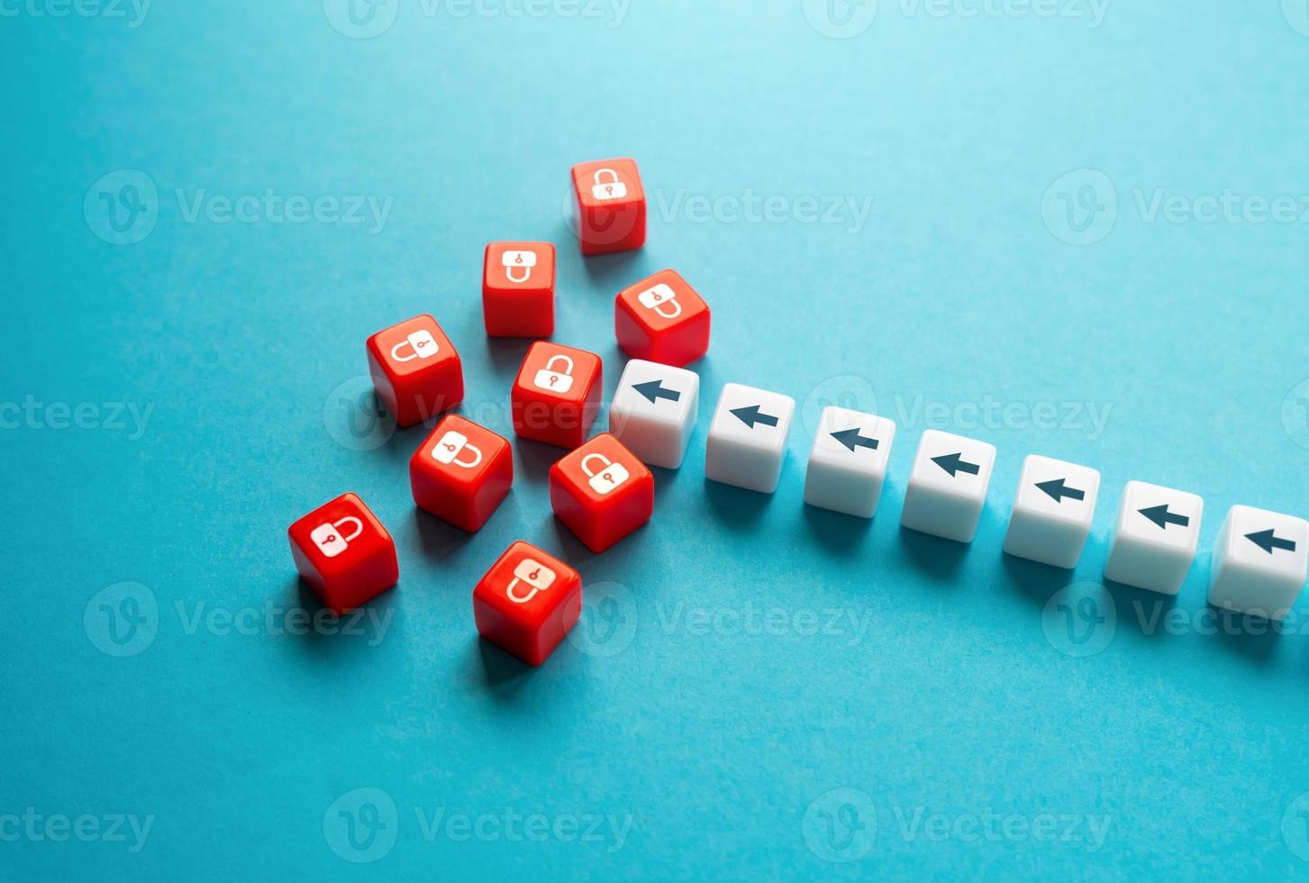 Get blocked. Impossibility to go further. Don't give up. Prohibition. Solve accumulated problems. Deal with all conflicts. Not available. Break the barrier of misunderstanding. Remove restrictions. photo