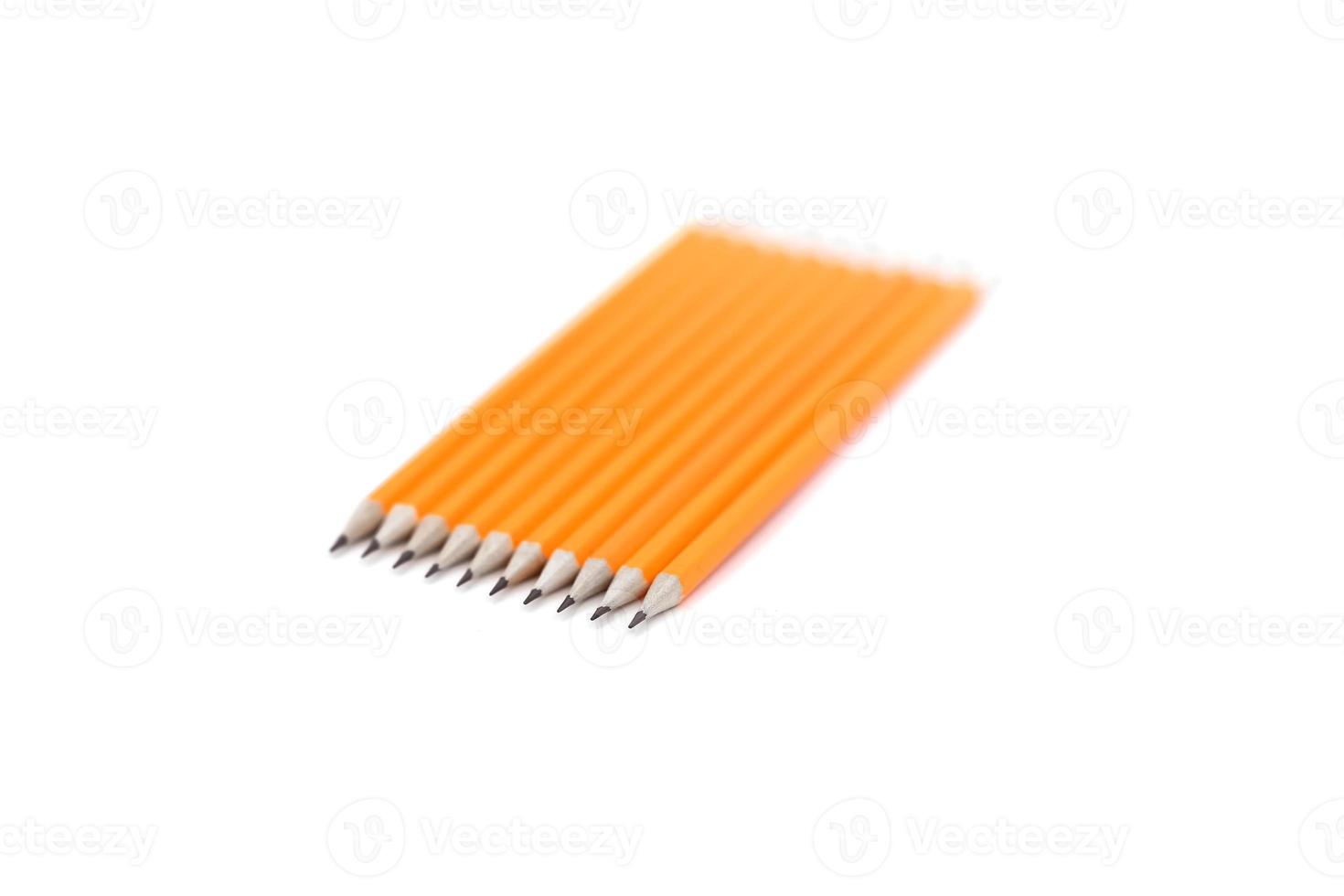 Amazing isolated pencils on pure white background photo