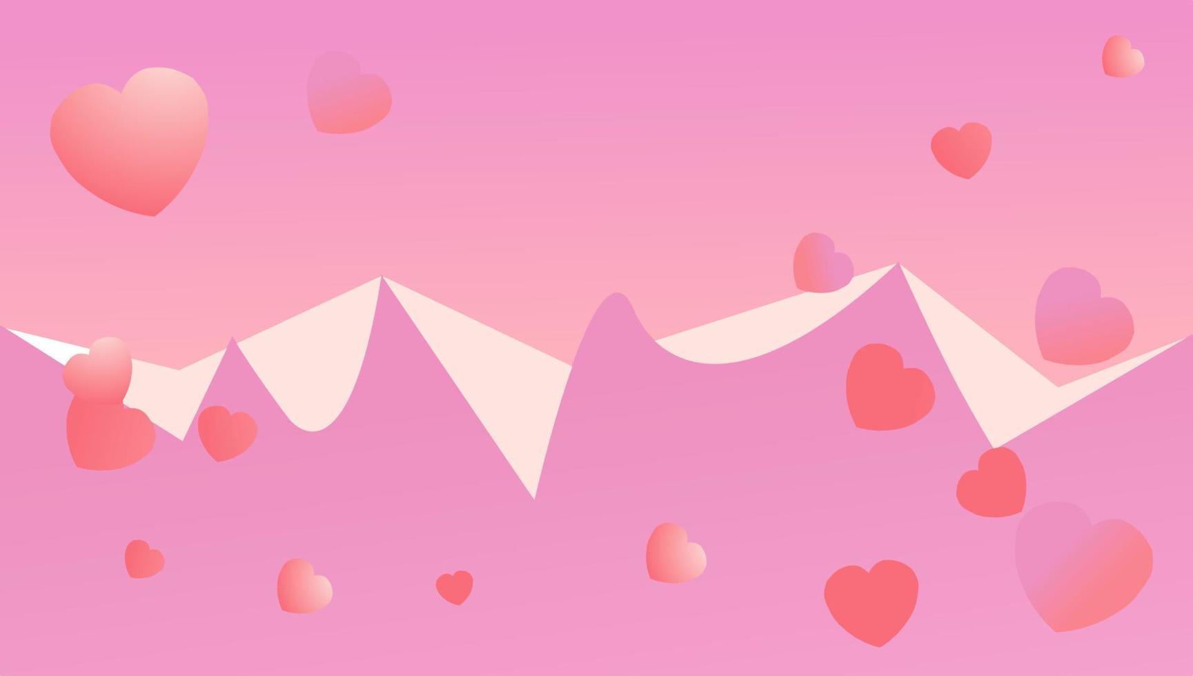 diseño del día de san valentín. fondo romántico de ilustración creativa, lugar para texto. concepto de amor para el feliz día de la madre, día de san valentín, día de cumpleaños, día de la mujer. vector