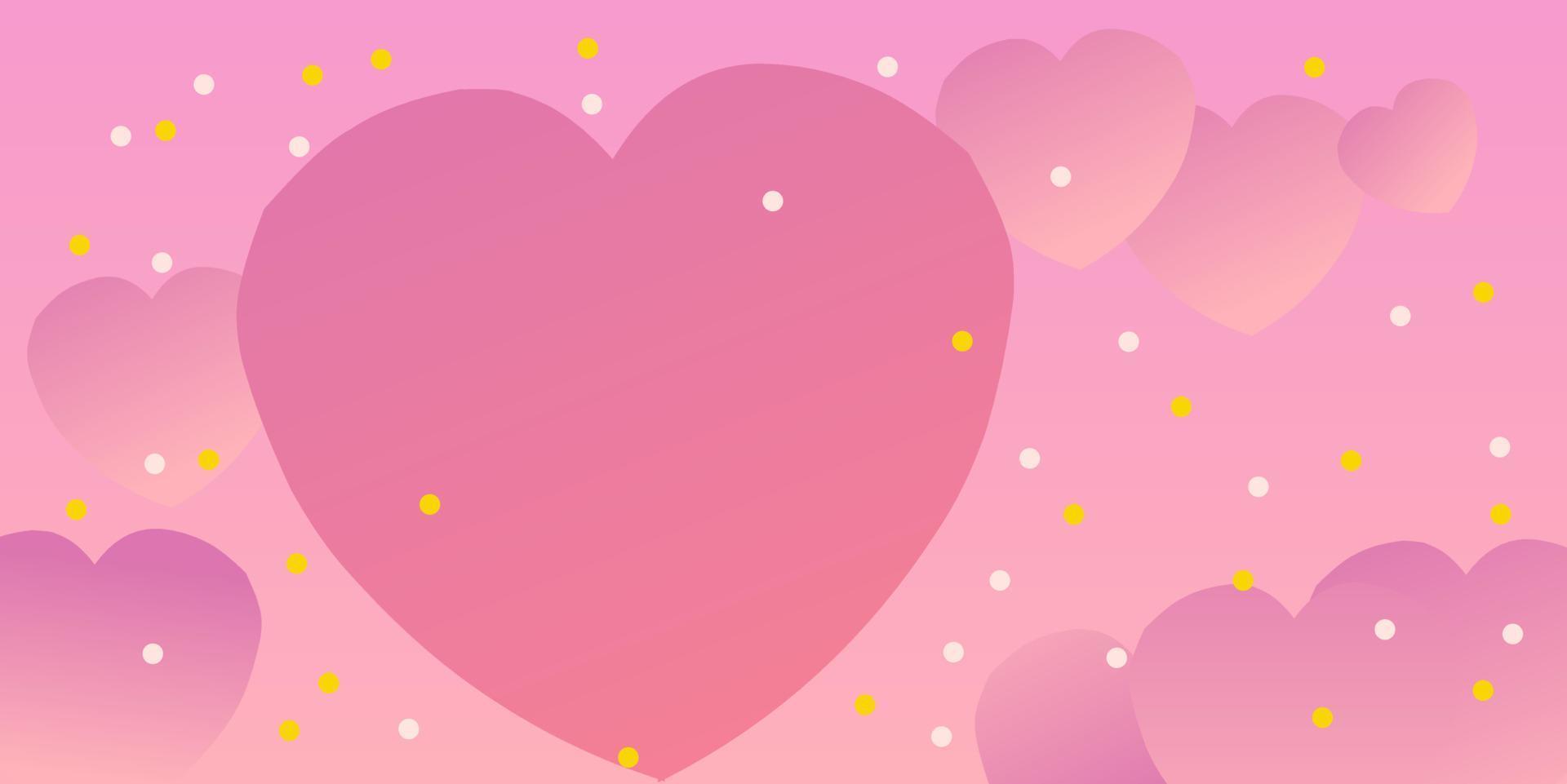 diseño del día de san valentín. ilustración creativa fondo romántico, espacio para texto. concepto de amor para el feliz día de la madre, día de san valentín, cumpleaños, día de la mujer, etc. vector