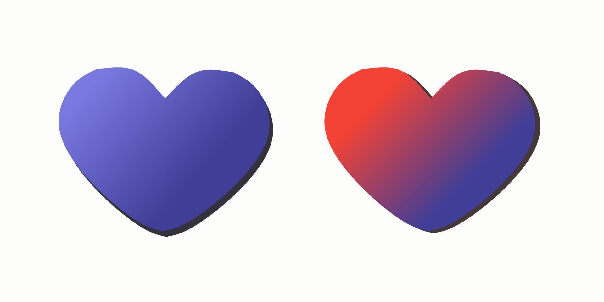 Love heart icon vector. Valentine's day romantic love symbols collection. Love concept. Design element for Valentine's day. vector