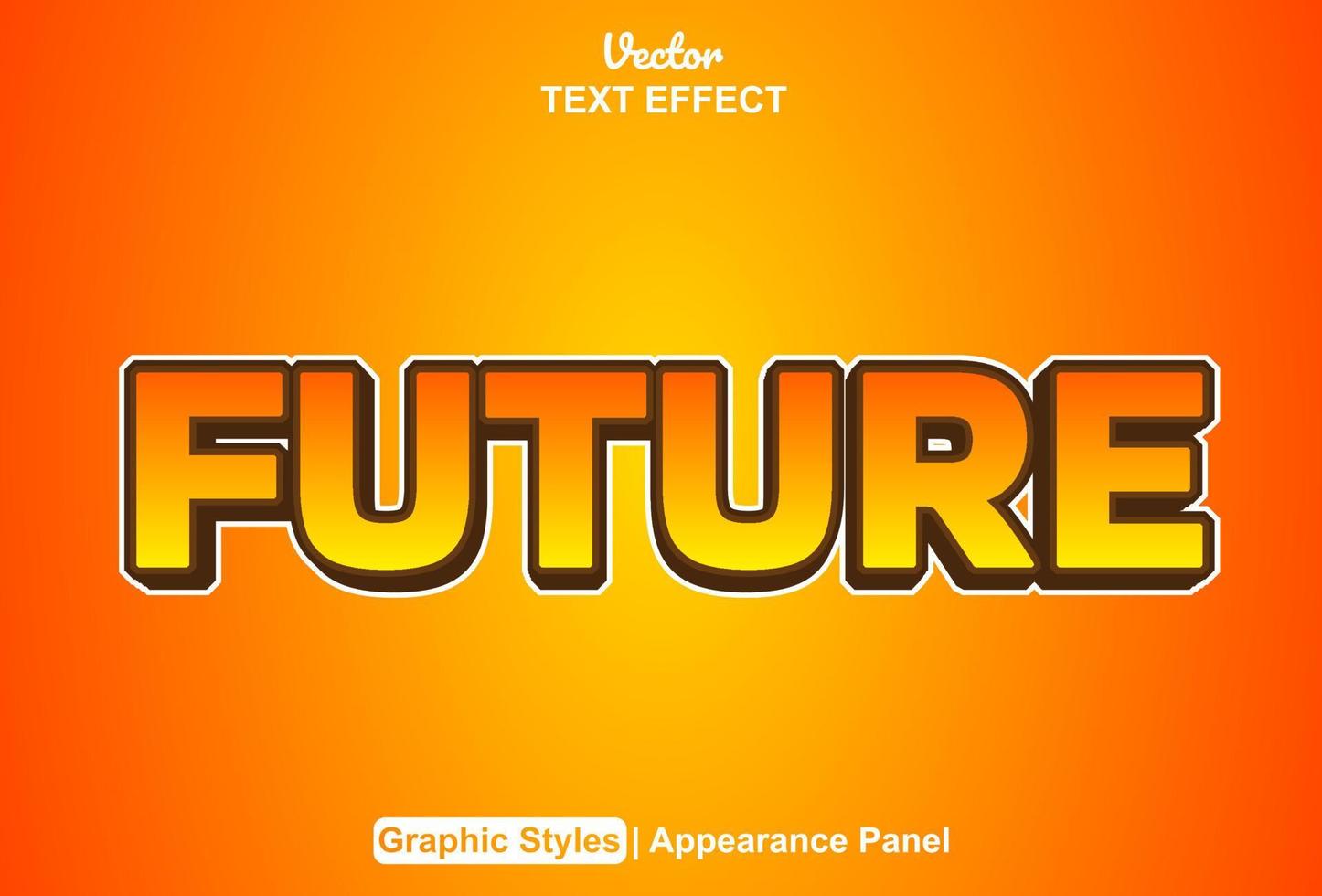 future text effect with graphic style and editable. vector