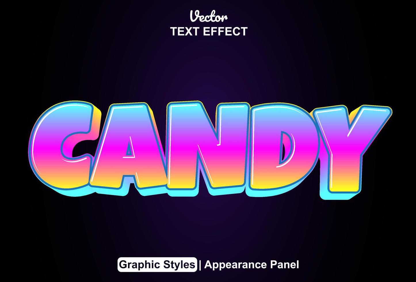 candy text effect with graphic style and editable. vector