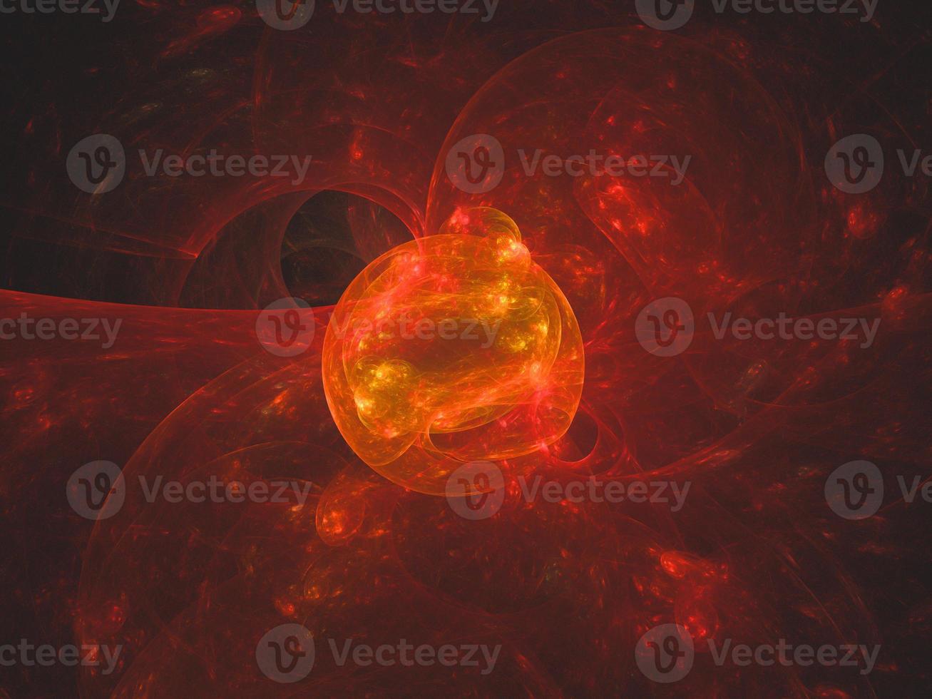 Abstract fractal art background, suggestive of fire flames and hot wave. Computer generated fractal illustration art fire theme. photo