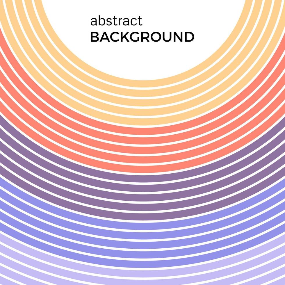 Abstract background with bright rainbow colorful lines. Colored circles with place for your text on a white background. vector