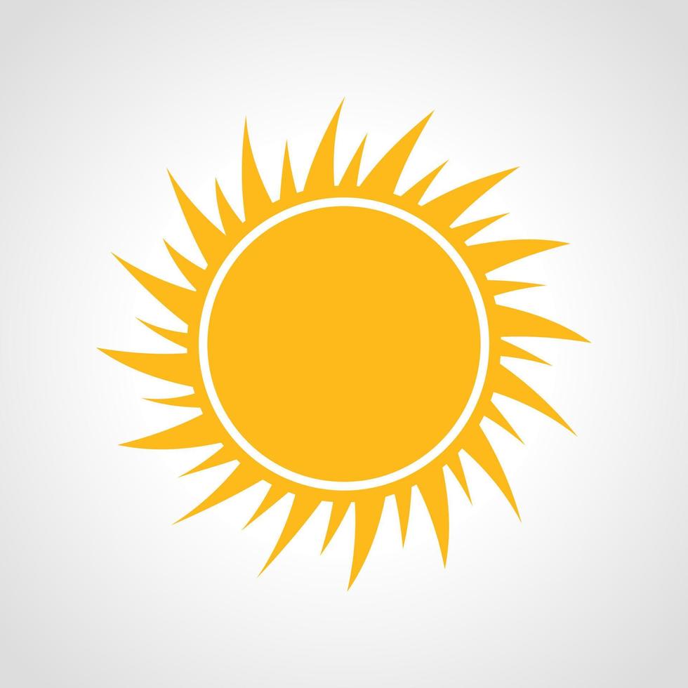 Sun Icon. Multicolored weather icon on white background. Vector illustration.