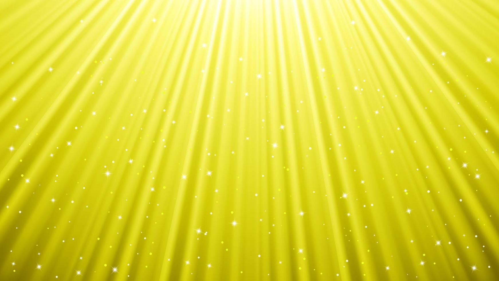 Sunlight rays background with light effects. Yellow backdrop with light of radiance. Vector illustration