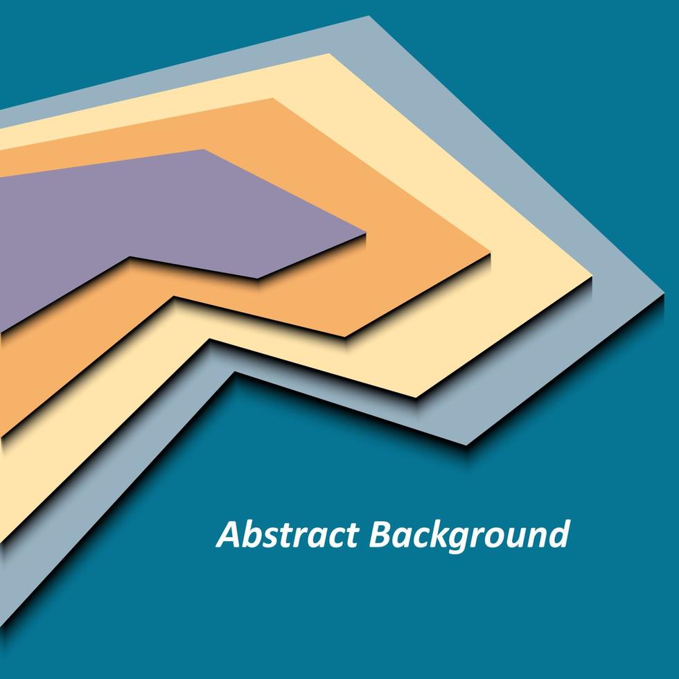 Vector geometric abstract background. Colorful illustrated abstraction with lines and shadows. Colorful template for advertising brochure.