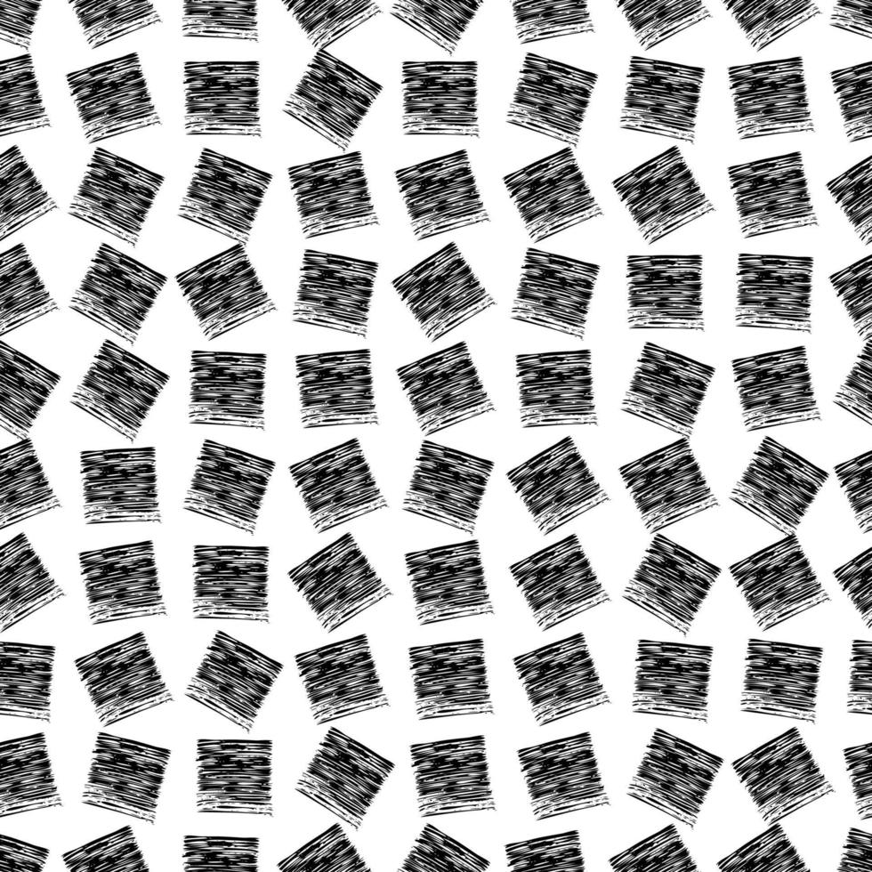 Seamless Pattern with hand drawn black scribble Smear. Abstract grunge texture. Vector illustration
