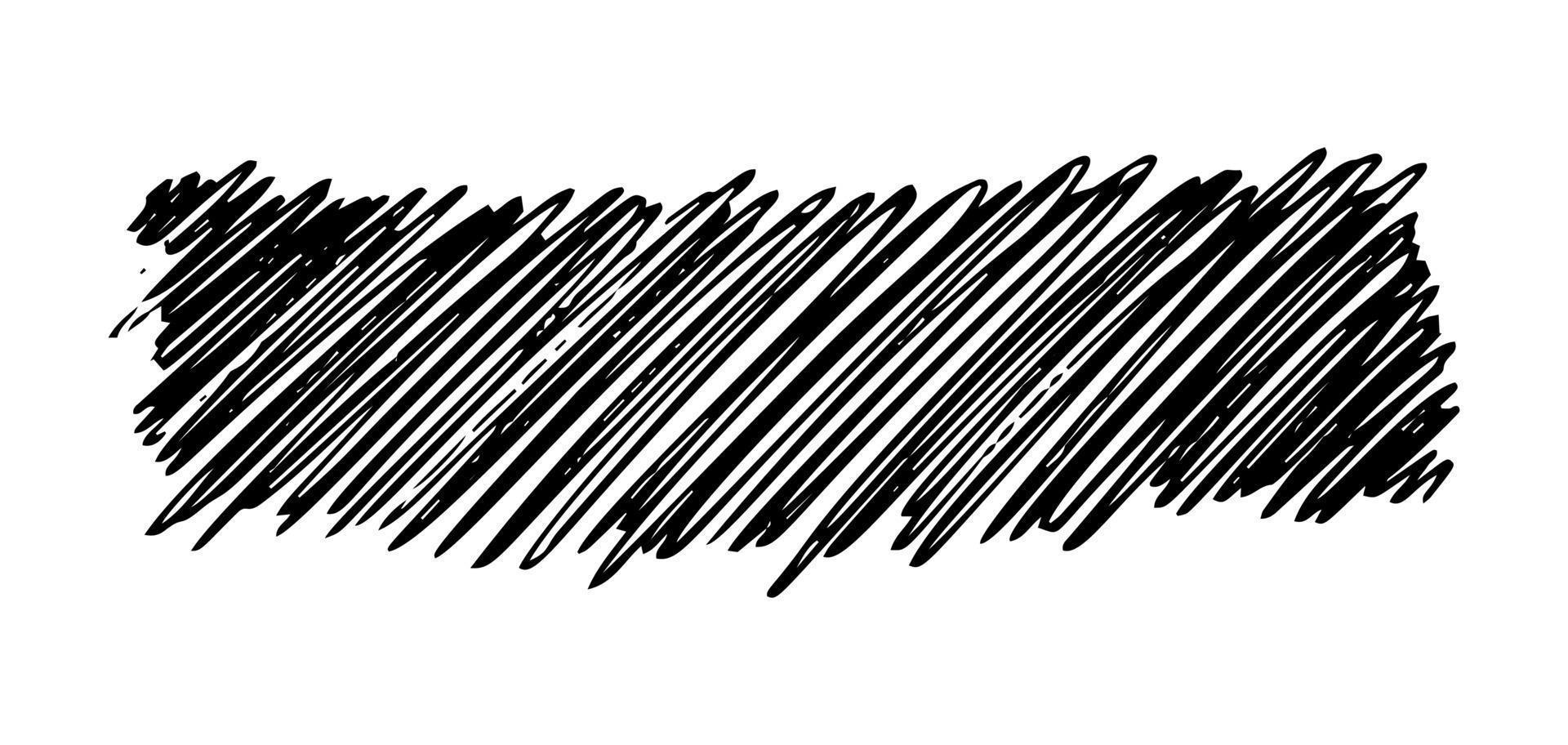 esbozar frotis de garabatos. dibujo a lápiz negro en forma de rectángulo sobre fondo blanco. Gran diseño para cualquier propósito. ilustración vectorial vector