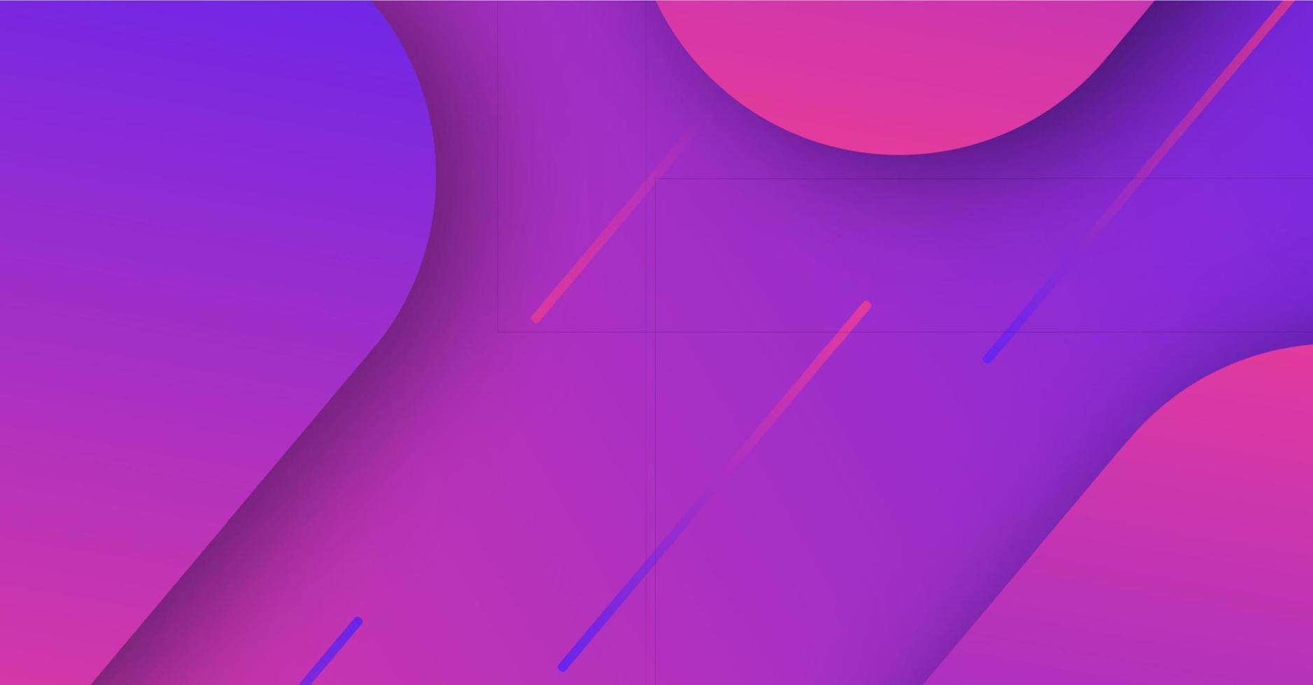 Trendy geometric purple background with abstract dynamic shapes. Banner design. Futuristic pattern. Vector illustration