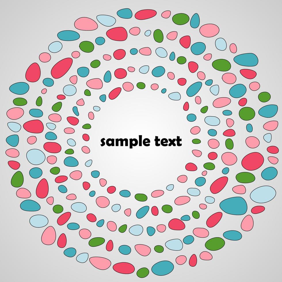 Abstract vector colorful circle background with color irregular dots.