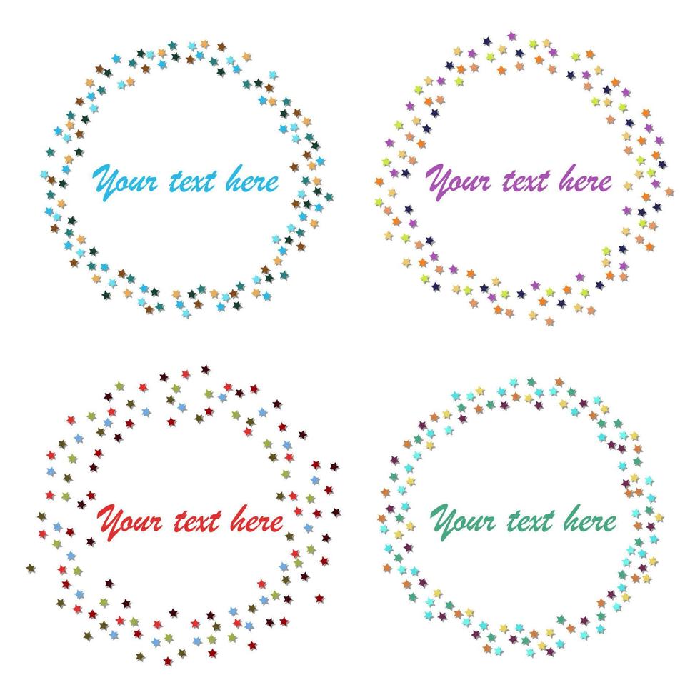 Abstract Circular Stars Form. Modern Design Circle Template. Design Element. vector