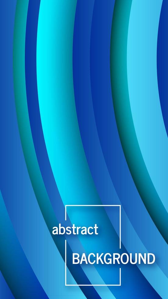 Trendy geometric blue background with abstract circles shapes. Stories banner design. Futuristic dynamic pattern. Vector illustration