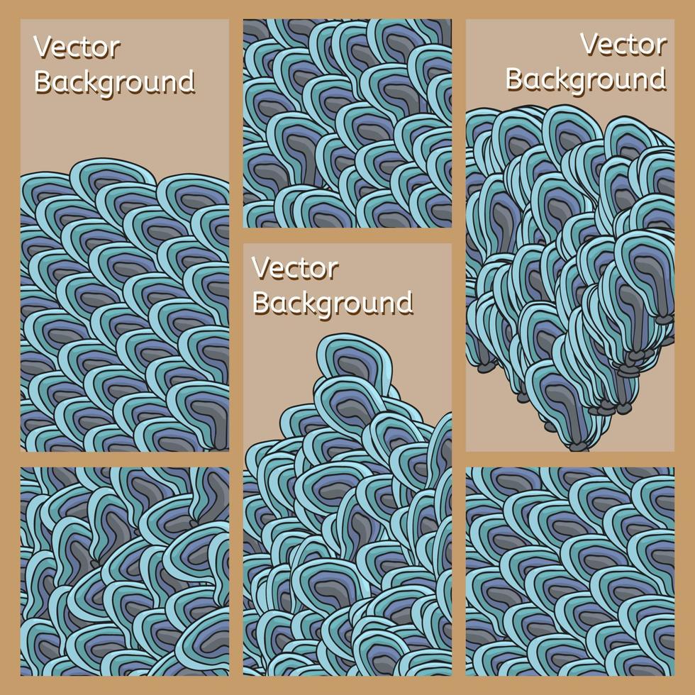 Abstract doodles background with ellipse vector