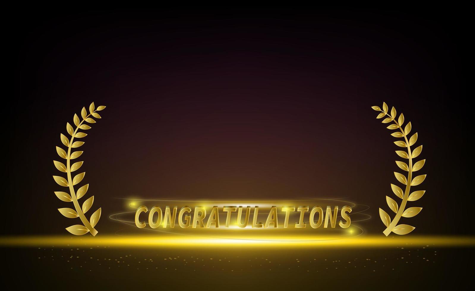 congratulations gold luxury trophy vector