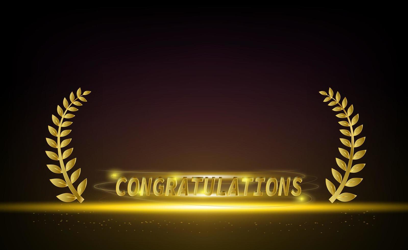 congratulations gold luxury trophy vector