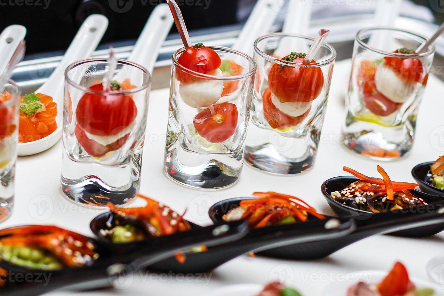 Catering waiter snacks tray photo