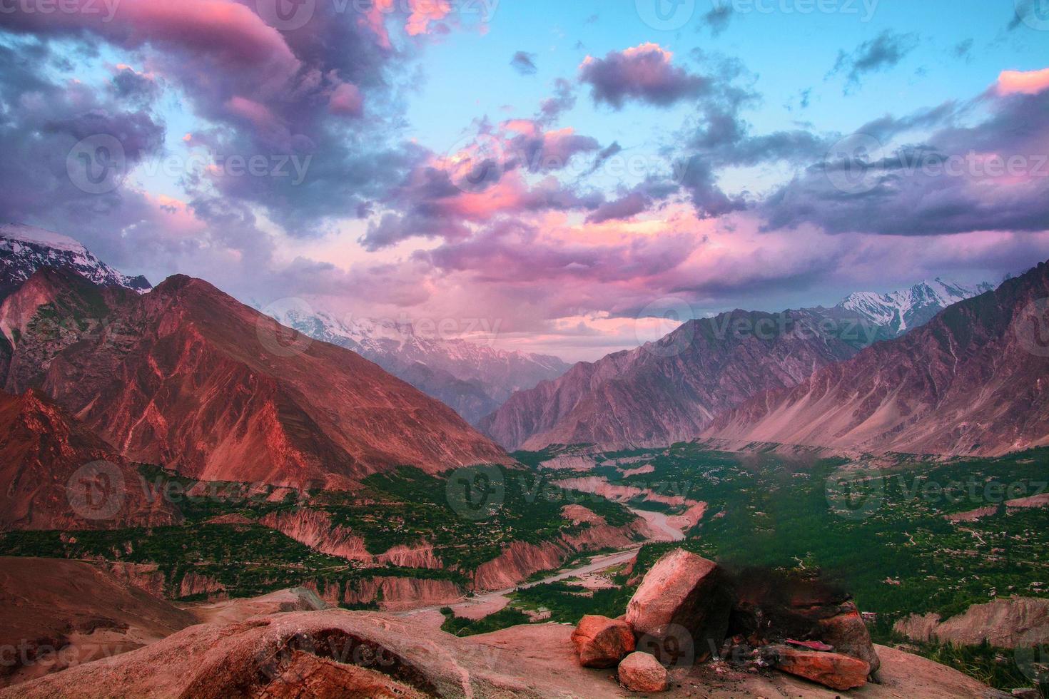 paisaje de las áreas del norte de pakistán foto