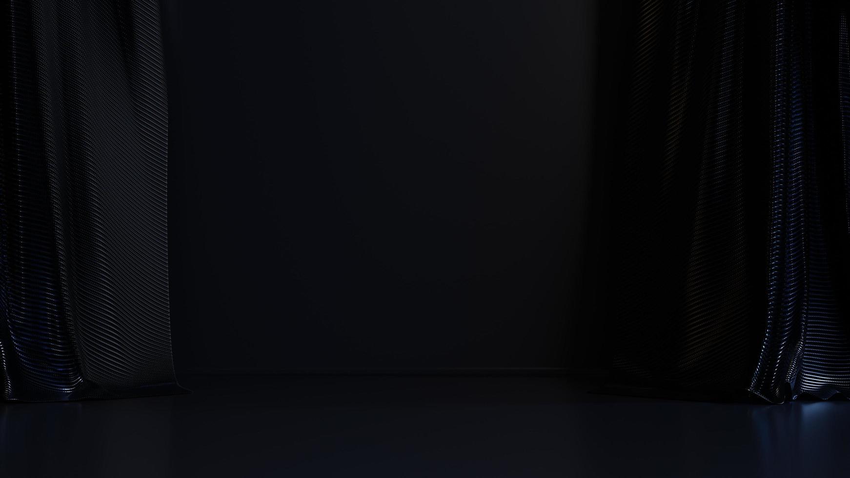 minimal background with luxury curtain. 3d rendering minimalist background photo
