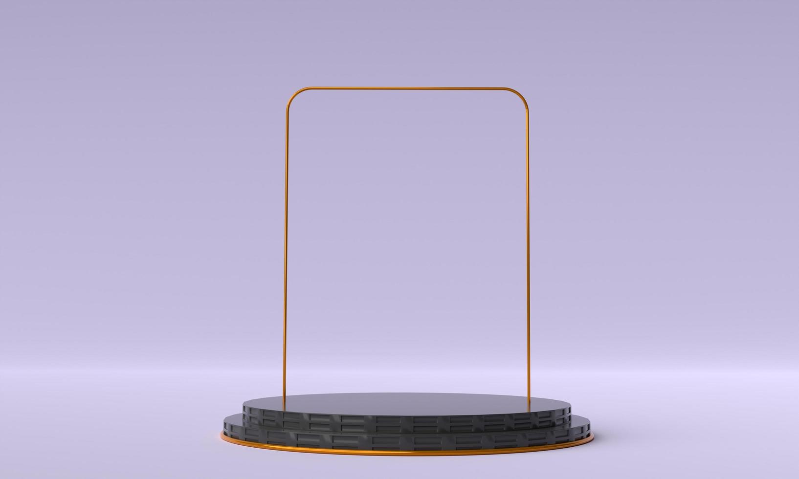 minimalist empty round podium background on 3d rendering photo