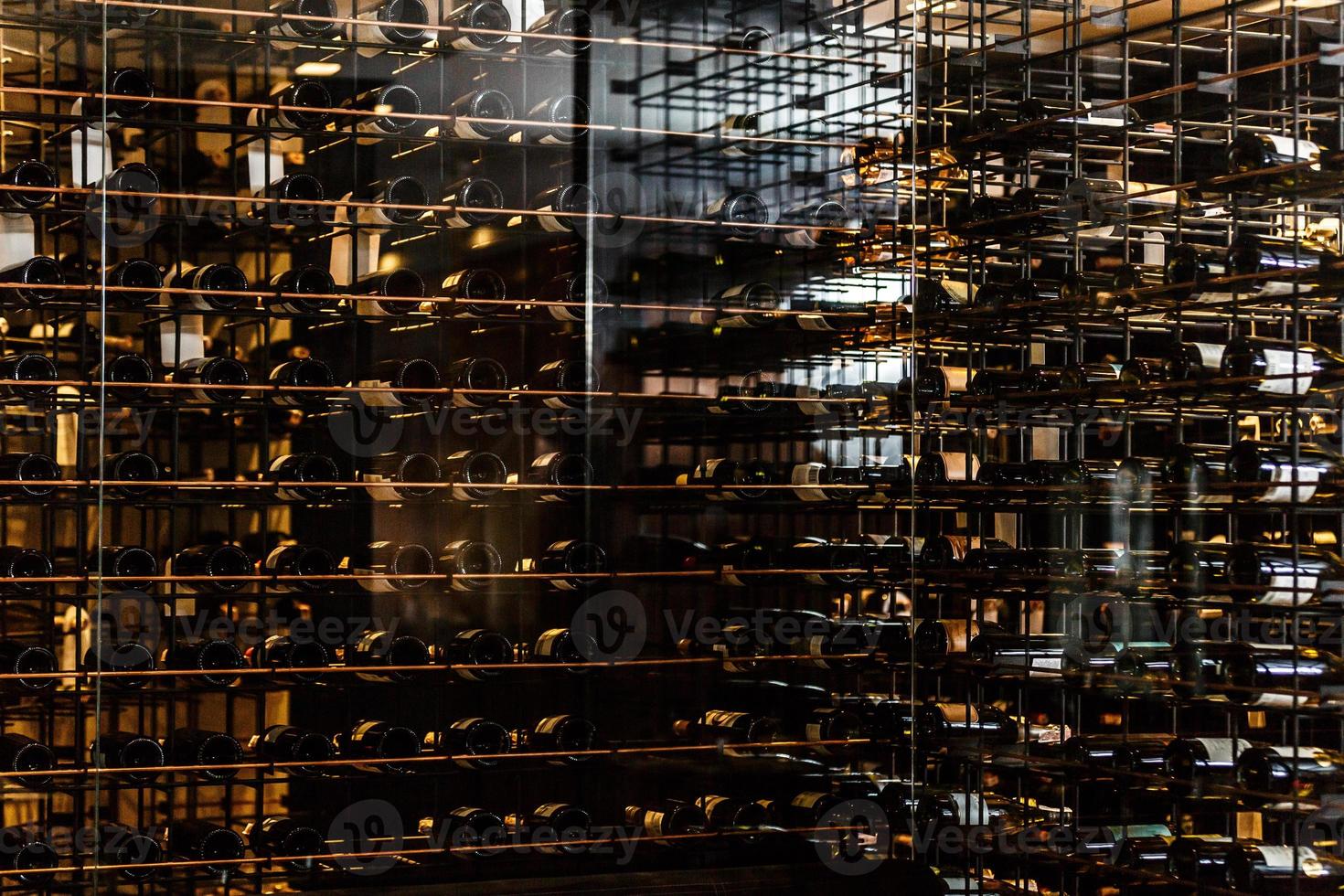 Wine rack background photo