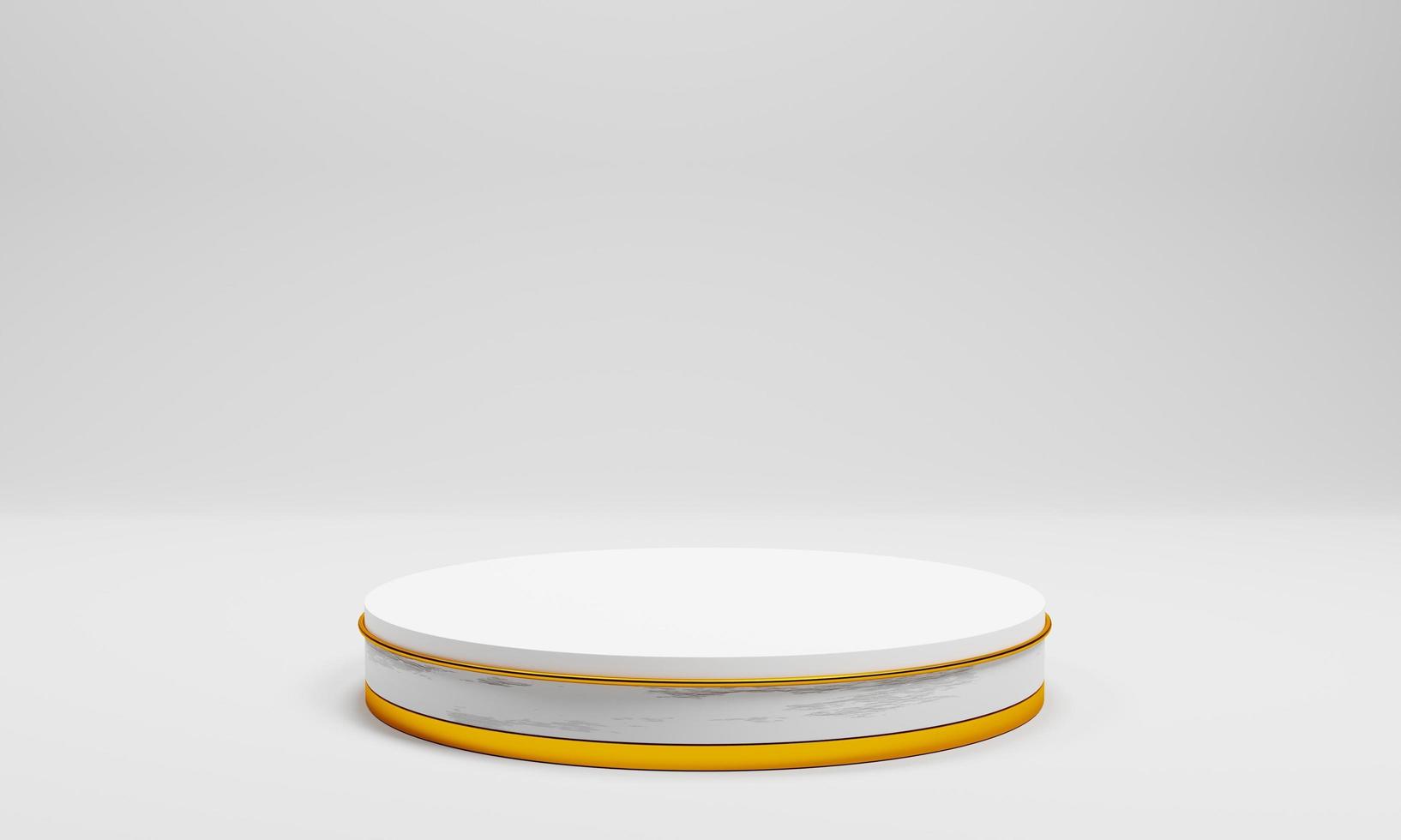 3d render luxury podium isolated on white background photo