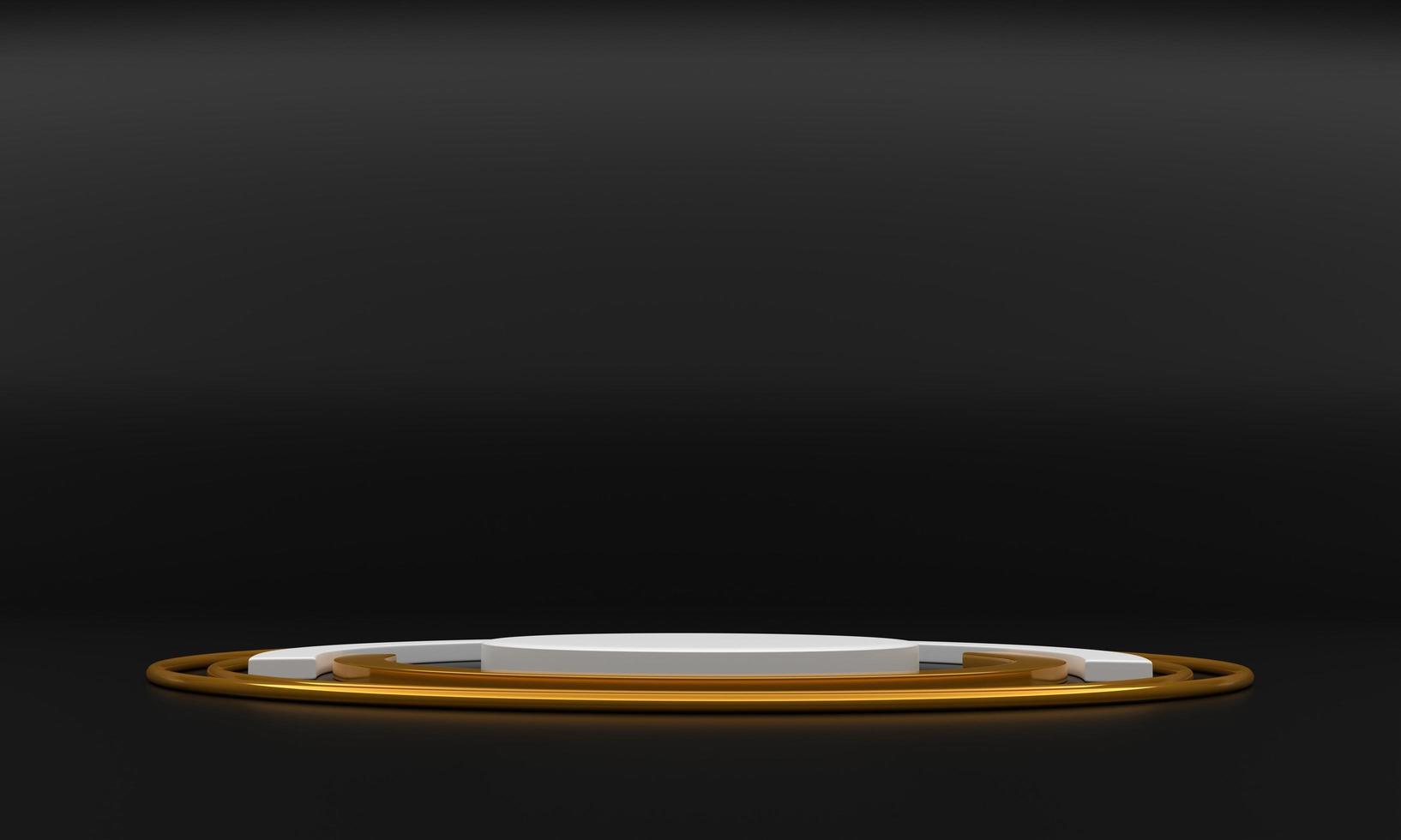 elegant product background on 3d rendering with empty white podium scene photo
