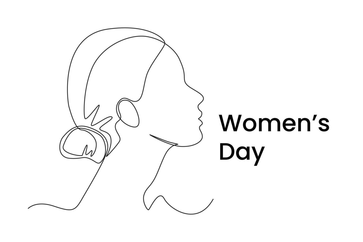 Single one line drawing international women's day design for ...