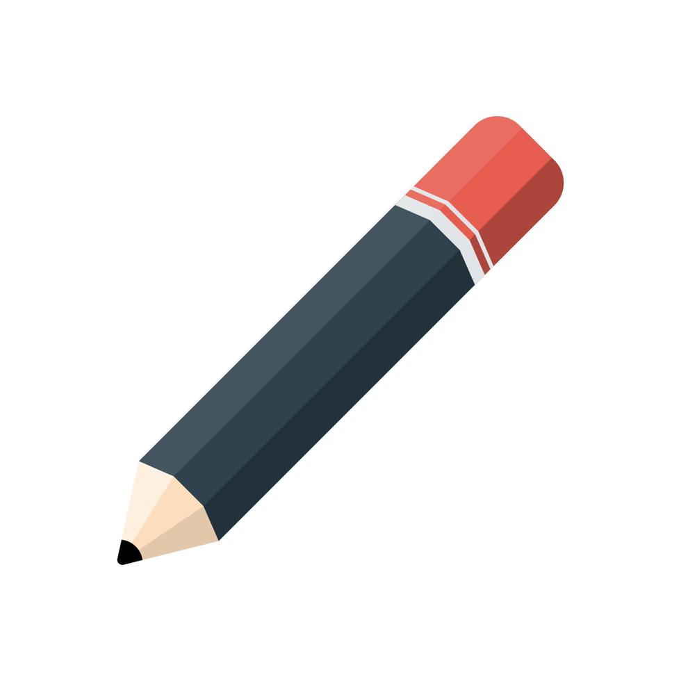 Cartoon pencil elements on isolated background, Vector illustration.