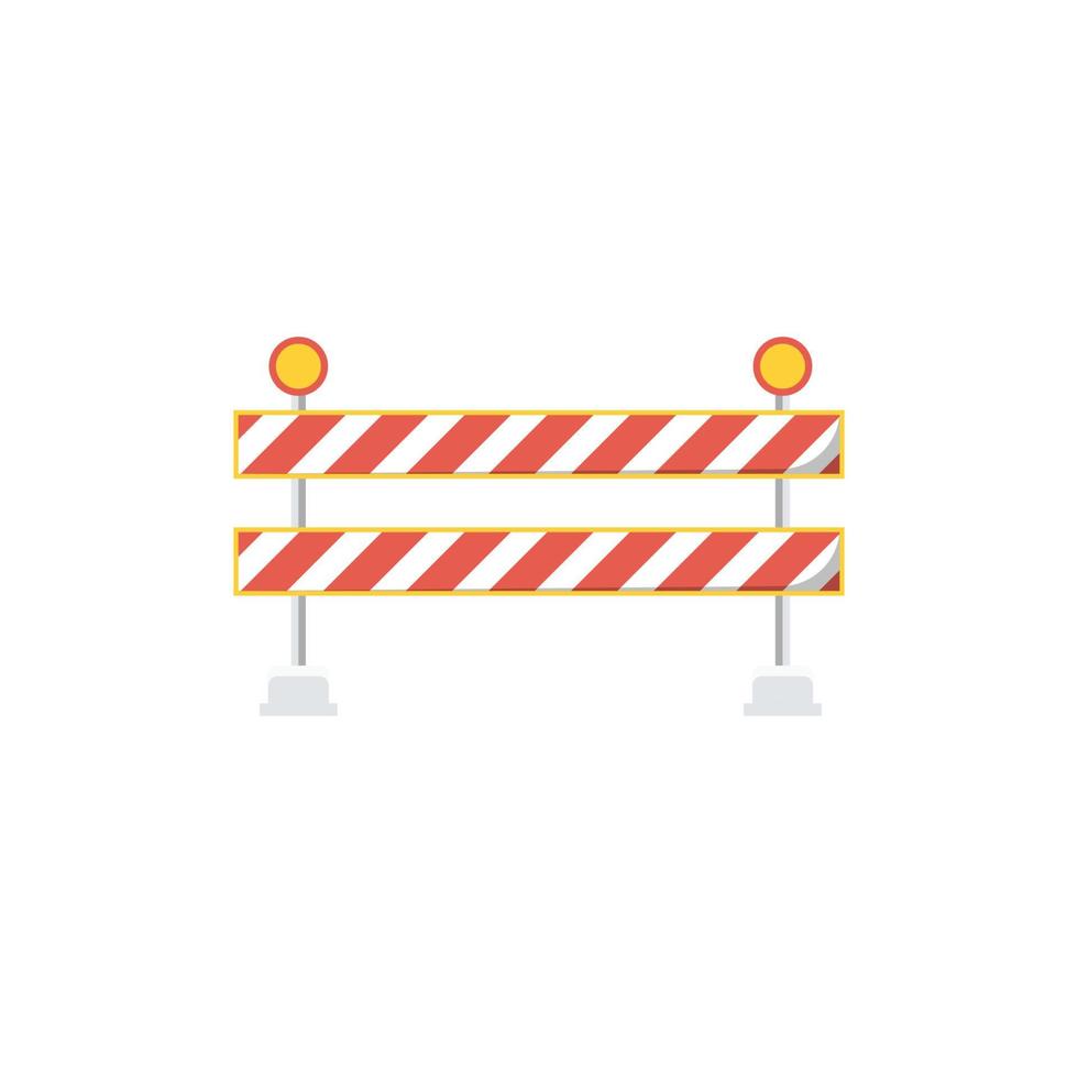 Traffic barrier on isolated background, Vector illustration.