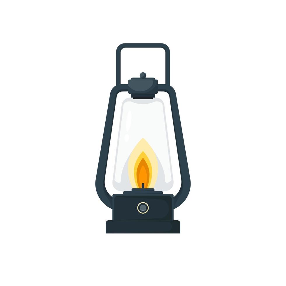 Shining lantern on isolated background, Vector illustration.