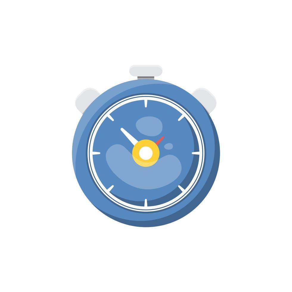 Blue stopwatch on isolated background, Vector illustration.