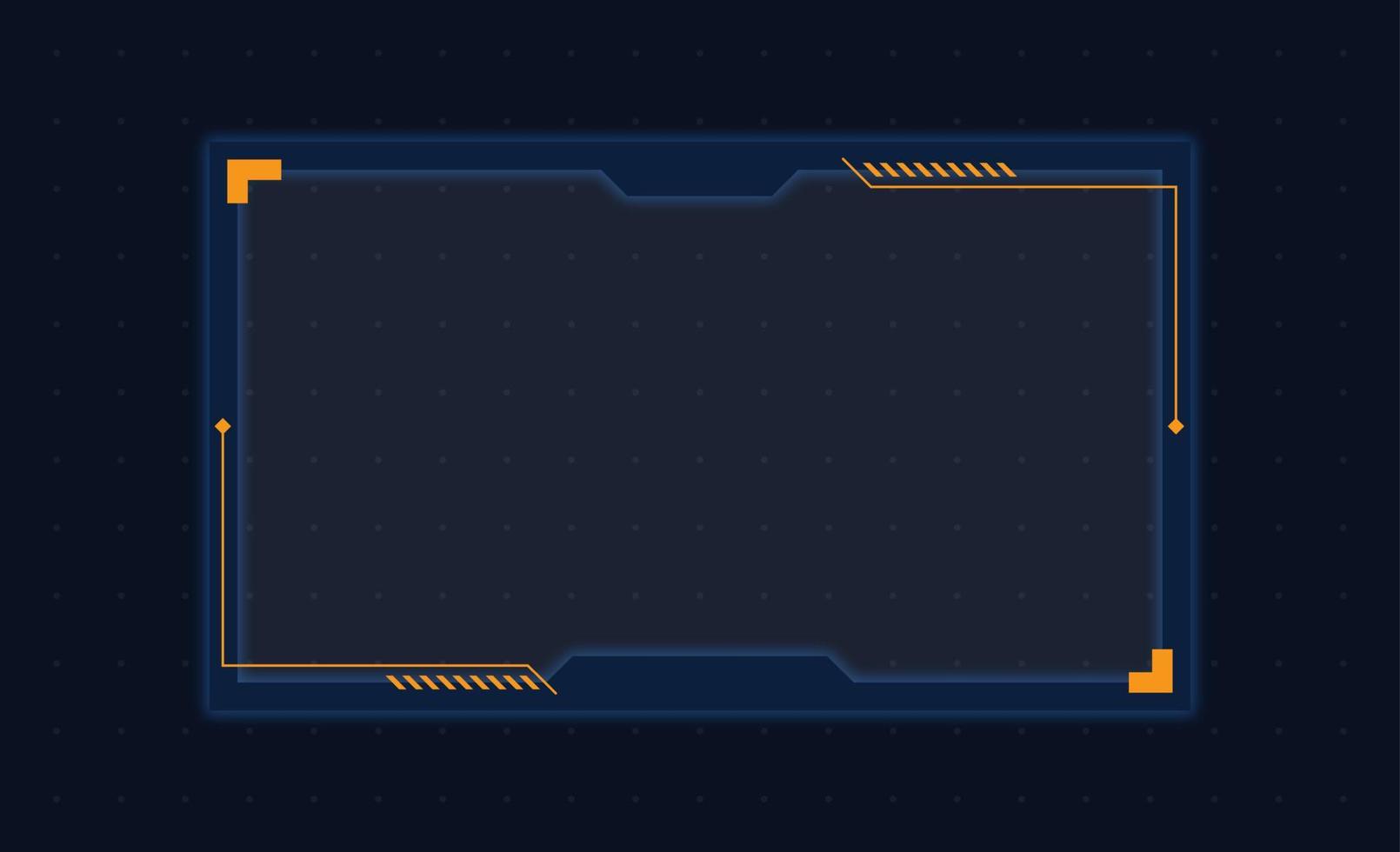 Landscape frame for Live streaming video or editing video. Online stream futuristic technology style. vector