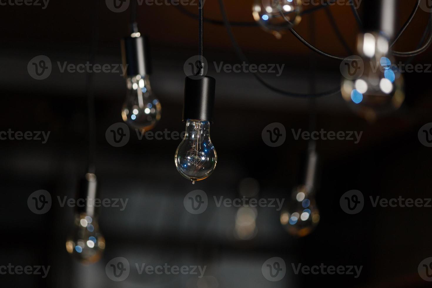 Wall light, industrial light in an old building photo